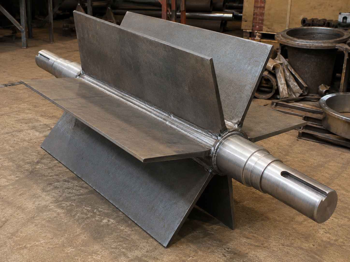 Precision machined rotor of a rotary airlock valve